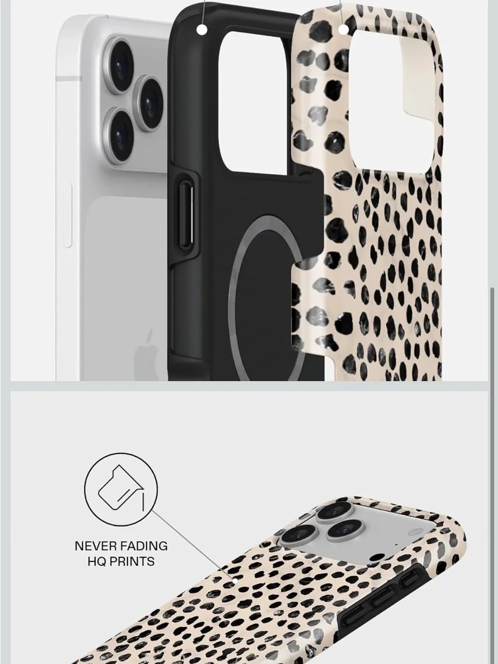 BURGA Unisex Phone Case for iPhone 17 Pro Max – Dual-Layer Design with Shock-Ab